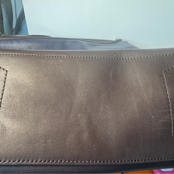 Coach legacy color block leather pink blue navy brown tassels shoulder bag - Picture 15 of 16